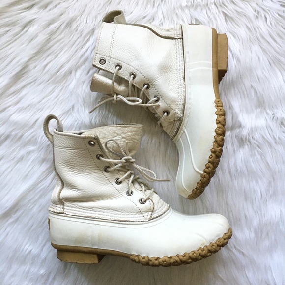 white ll bean duck boots
